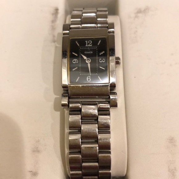 Coach watch silver with black face - Picture 1 of 3
